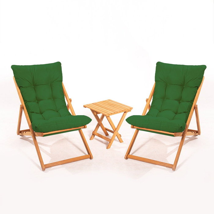 Hanah Home Conjunto de Mesa y Sillas de Jardín My005 - Verde Hanah Home Conjunto de Mesa y Sillas de Jardín My005 - Verde